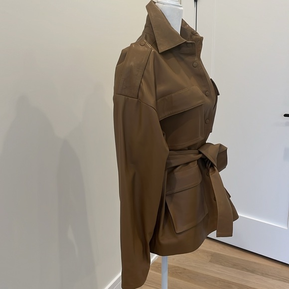 REMAIN BIRGER CHRISTENSEN Eilera Belted Leather Shacket size 2 - Picture 3 of 15